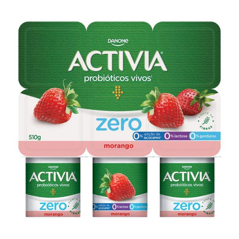IOGURTE DANONE ACTIVIA ZERO 510G MORANGO