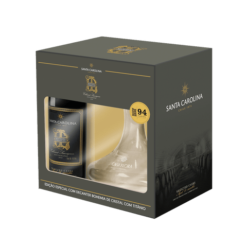 KIT VINHO STA CAROLINA CAB SAUV 750ml + DECANTER