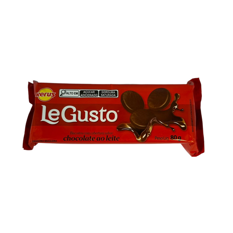 BISCOITO KERUS LE GUSTO COBERTURA CHOCOLATE 80g