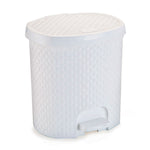 LIXEIRA NITRONPLAST RATTAN 6L BRANCA C/PEDAL