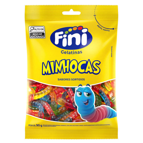 BALA FINI GELATINAS 90G MINHOCAS