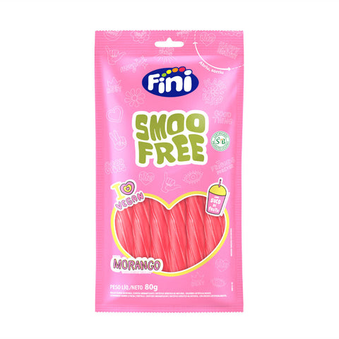 BALA FINI SMOOFREE TUBES MORANGO 80g