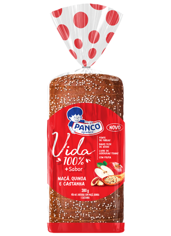 PAO PANCO INTEGRAL MACA QUINOA CASTANHA 380g