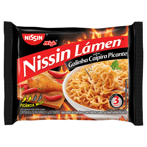 MACARRAO INST NISSIN GALINHA CAIPIRA PICANTE 85g