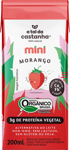 BEBIDA A TAL DA CASTANHA MINI MORANGO ORGANICO 200ml
