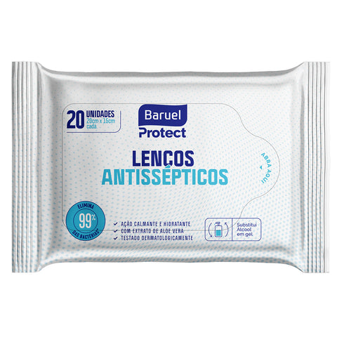 LENCO UMEDECIDO BARUEL PROTECT ANTISSEPTICO C/20