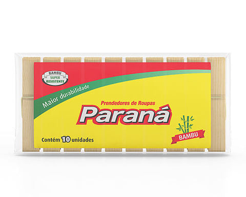 PRENDEDOR ROUPA PARANA BAMBU C/10
