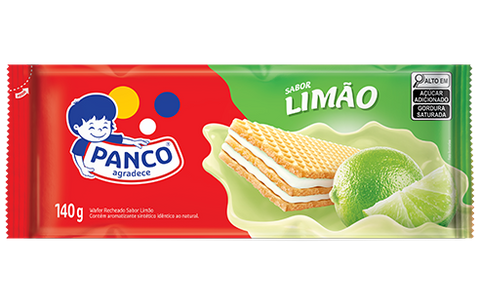 BISCOITO PANCO WAFER 140G LIMAO
