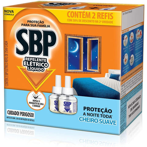 REPELENTE SBP REFIL C/2 CHEIRO SUAVE 70ml