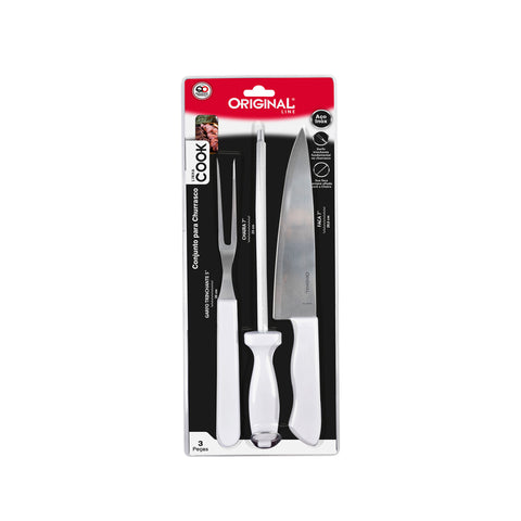 JOGO CHURRASCO ORIGINAL LINE C/2 FACA E GARFO