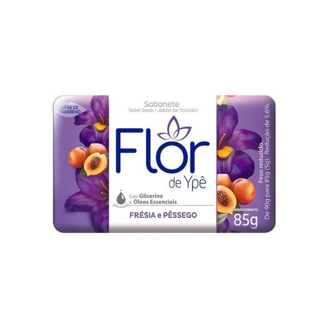 SABONETE FLOR DE YPE SUAVE FRESIA E PESSEGO 85g