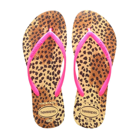 HAVAIANAS SLIM ANIMALS AREIA ROSA 33/34