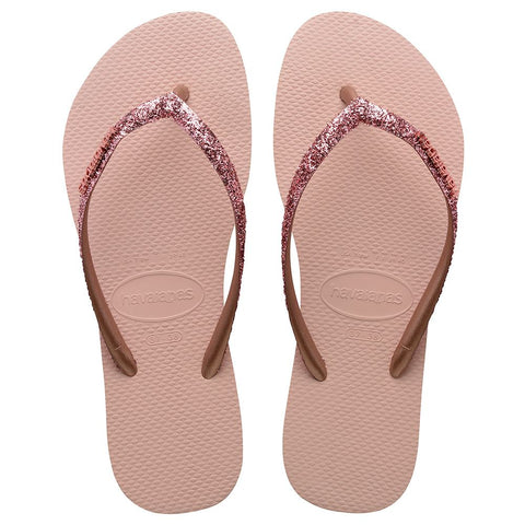 HAVAIANAS SLIM GLITTER II ROSA BALLET DOURADO 37/38