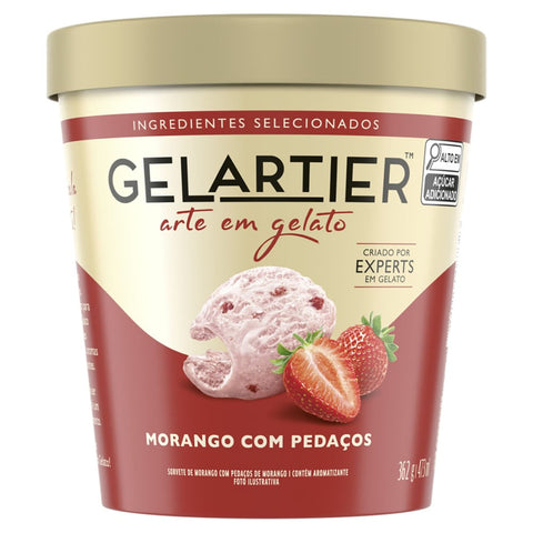 SORVETE GELARTIER MORANGO 473 ml