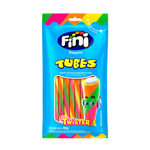 BALA FINI REGALIZ ACIDO TUBES TWISTER 80g