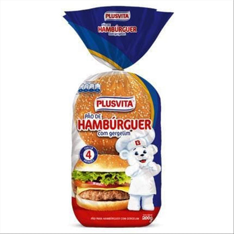 PAO PLUS VITA HAMBURGUER GERGELIM C/4 200g