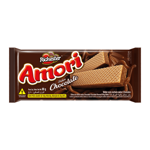 BISCOITO RICHESTER AMORI WAFER CHOCOLATE 80g