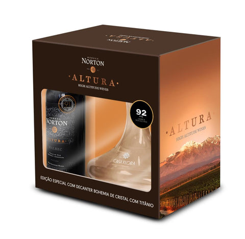 KIT VINHO NORTON ALTURA MALBEC 750ml+1 DECANTER