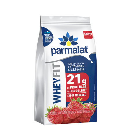 SUPLEMENTO PARMALAT WHEYFIT 21g MORANGO 450g