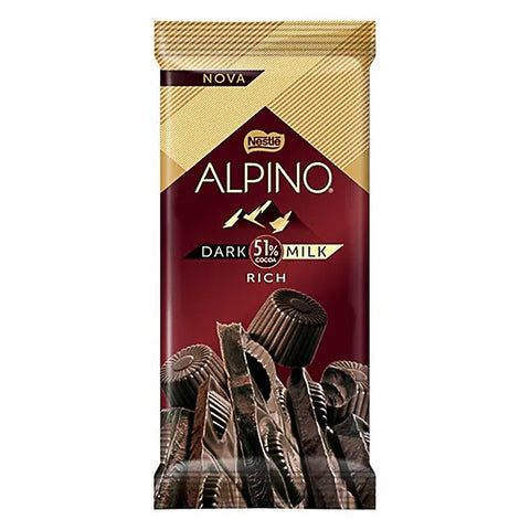 CHOCOLATE NESTLE ALPINO DARK 51% MILK RICH 85g