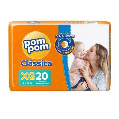 FRALDA POM POM CLASSICA JUMBO XG C/20