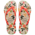 HAVAIANAS SLIM ROMANCE BEGE PALHA VERMELHO 39/40