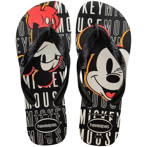 HAVAIANAS TOP DISNEY BRANCO/PRETO/PRETO 31/32