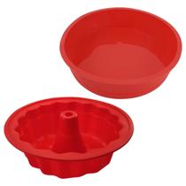 FORMA P/BOLO MUNDIART SILICONE RED 24,5X6,4cm