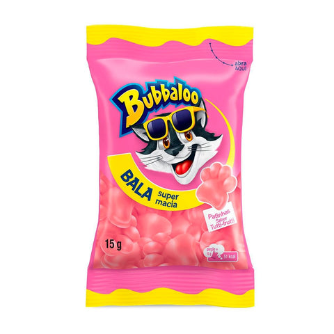 BALA BUBBALOO PATINHAS 15G TUTTI FRUTTI