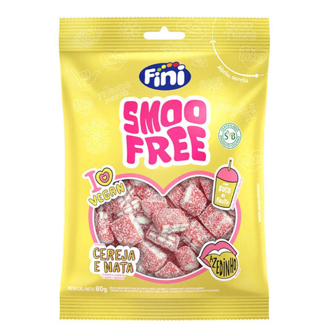BALA FINI SMOOFREE TIJOLO CEREJA NATA CITRICO 80g