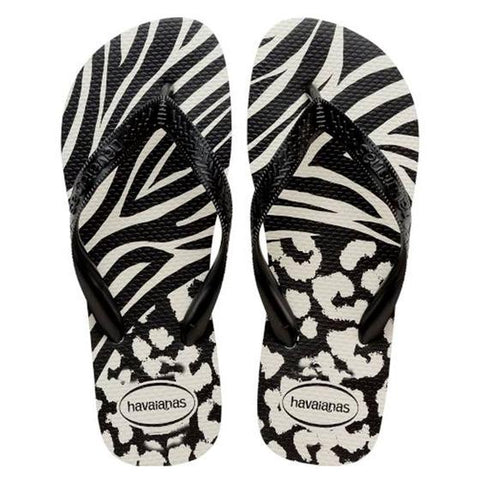HAVAIANAS TOP ANIMALS BRANCO/PRETO 39/40