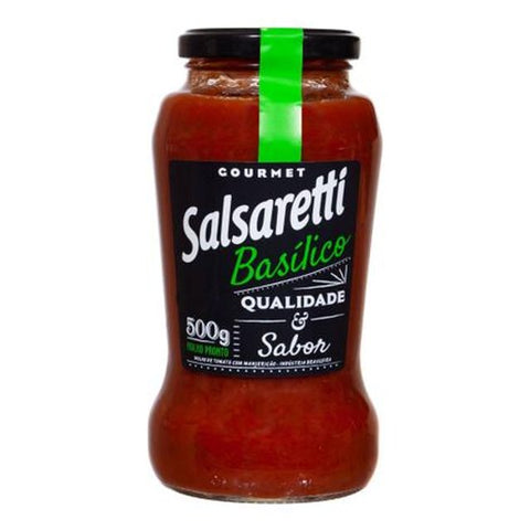 MOLHO TOMATE SALSARETTI GOURMET BASILICO 500g