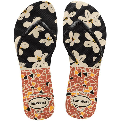 HAVAIANAS FLAT MIX BEGE/PRETO 35/36