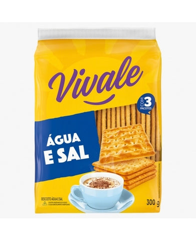 BISCOITO VIVALE CREAM CRACKER AGUA SAL 300g