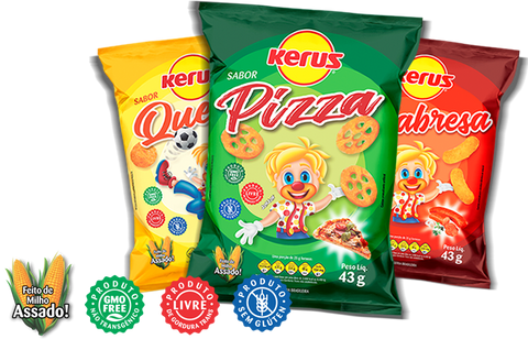 BISCOITO KERUS SALGADINHO PIZZA 43g