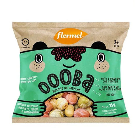 BISCOITO FLORMEL OOBA POLVILHO MISTO 25g