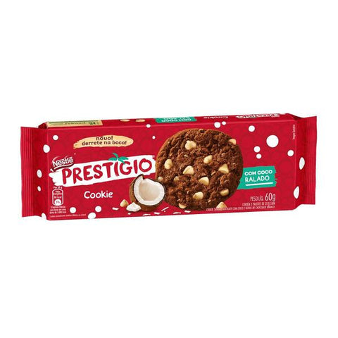 BISCOITO NESTLE PRESTIGIO COOKIES GOTAS CHOCOLATE BRANCO 60g