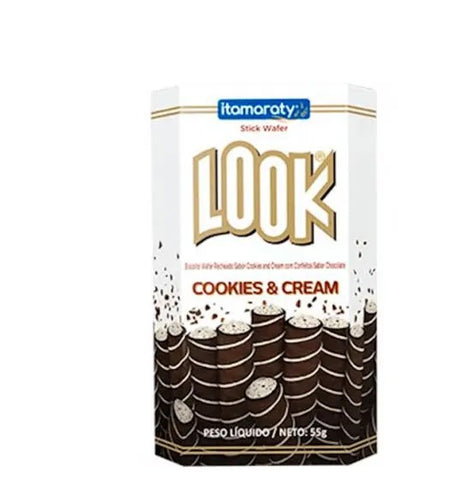 BISCOITO ITAMARATY LOOK WAFER 55g COOKIES&CREAM
