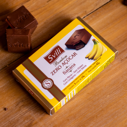 BOMBOM SVILI ZERO C/3 42G BANANA