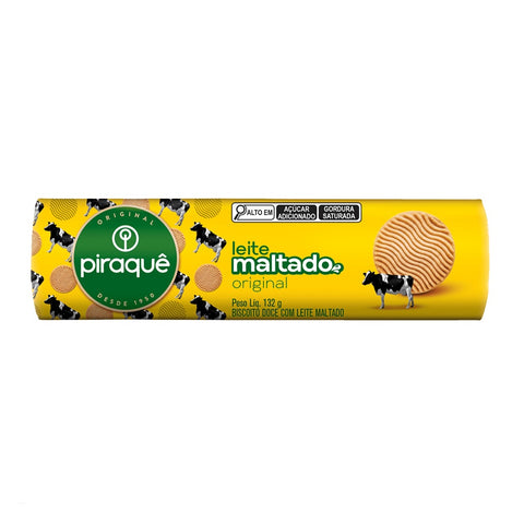 BISCOITO PIRAQUE LEITE MALTADO 132g