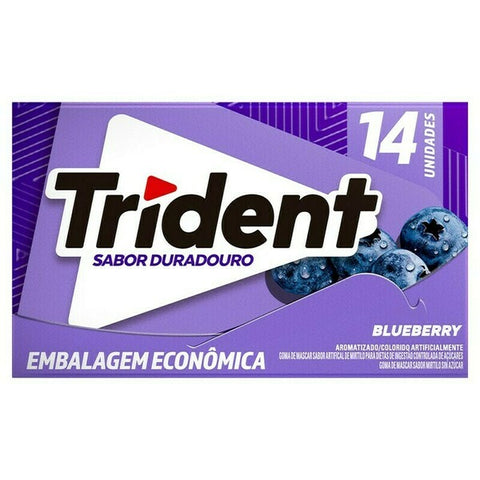 CHICLETE TRIDENT BLUEBERRY C/14  25,2g