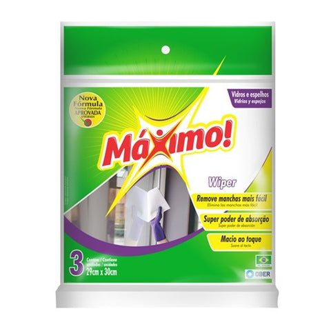 PANO MAXIMO WIPER CLEAN LIMPA ESPELHOS 29X30cm C/3