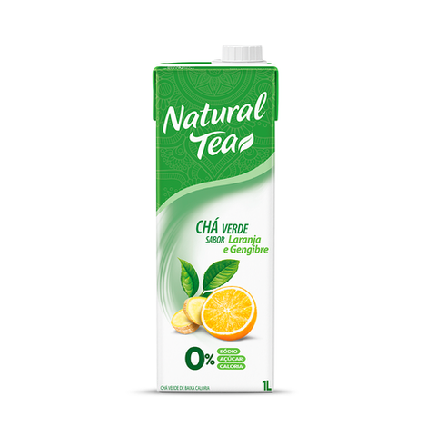 CHA VERDE NATURAL TEA LARANJA GENGIBRE TP 1L
