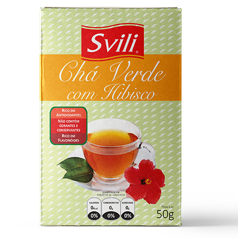 CHA VERDE COM HIBISCO SVILI 50g