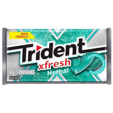 CHICLETE TRIDENT 8g FRESH HERBAL