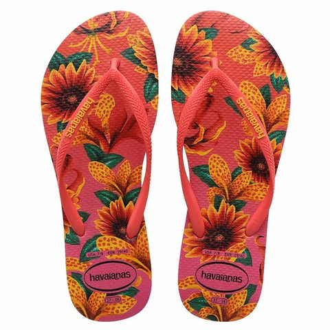 HAVAIANAS SLIM FLORAL ROSA PORCELANA 33/34
