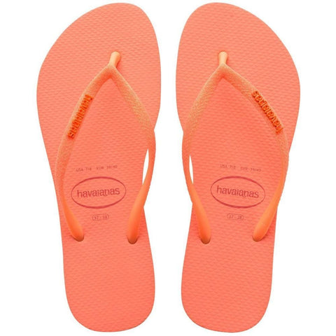 HAVAIANAS SLIM GLITTER NEON CORAL SPARK 33/34
