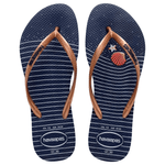 HAVAIANAS SLIM NAUTICAL MARINHO/ROSE GOLD 33/34
