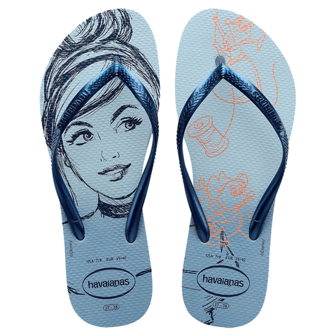 HAVAIANAS SLIM PRINCESAS AZUL ASHLEY 37/38