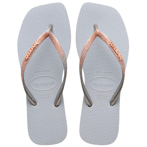 HAVAIANAS SLIM SQUARE GLITTER CINZA GELO 39/40